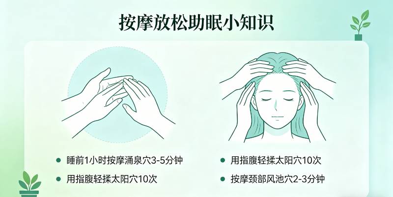 按摩放松助眠详细知识篇:涌泉穴、太阳穴、风池穴讲解